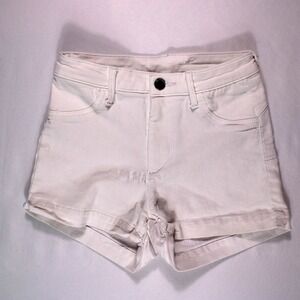 Tally Weijl‎ Denim Shorts Womens 1 White Shortie Shorts Stretch Fit23.25x3